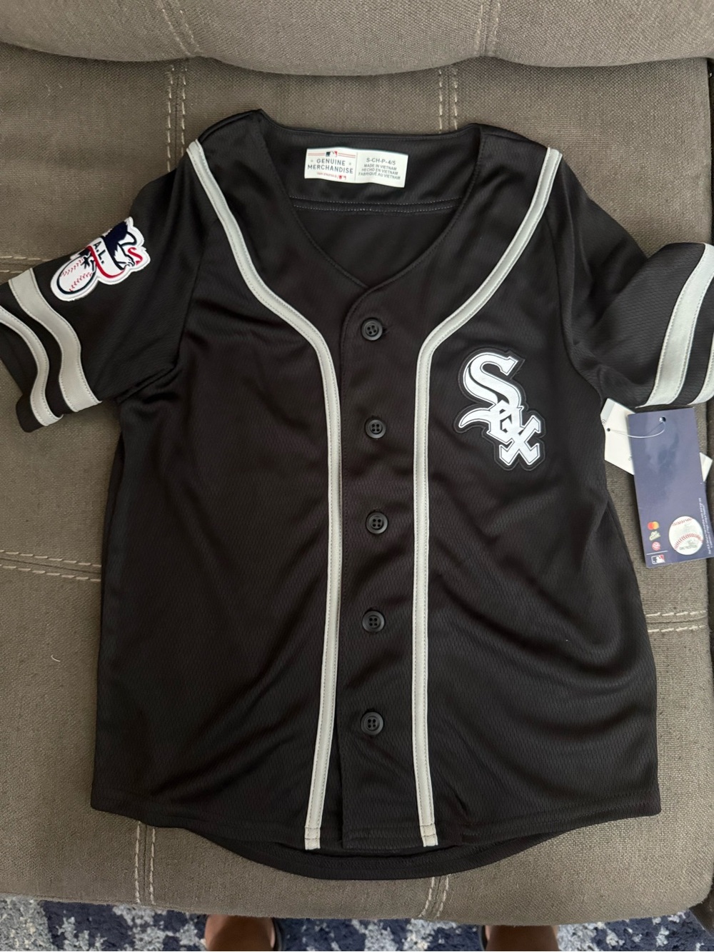 Black and Gray Chicago White Sox Kids Jersey